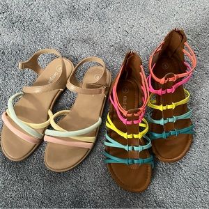 2 pair girls’ size 3 sandals, EUC